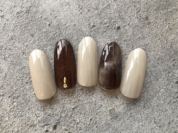 アウラ ネイルサロンアンドスクール(aula)/シンプルべっ甲ネイル