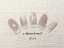エストラッシュアンドネイル 銀座店(est lash&nail)/ベージュマーブルネイル
