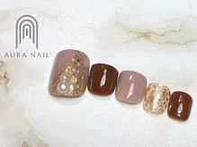 オーラ レアレア市川店内(AURA)/カジュアルなベージュ×ブラウン