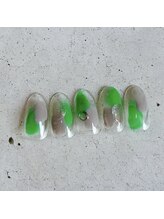 ネイルサロン エムズ(Nail Salon M's)/ポップな塗りかけネイル