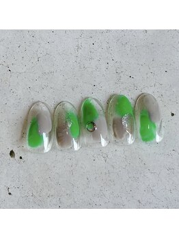 ネイルサロン エムズ(Nail Salon M's)/ポップな塗りかけネイル