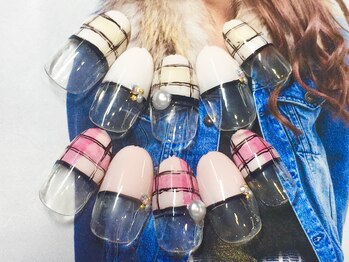 ネイルサロン キャンディネイル(Candy Nail)/チェック柄 by横山