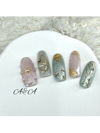 和柄成人式ネイル