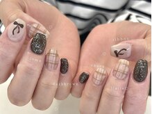 ウヌ(Un.)/リボンブラウンデザイン＊