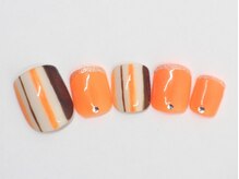 ネイルサロンセレーネ(Selene)/ストライプ　フットネイル