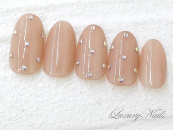 ラグジュアリーネイルズ オオミヤ(Luxury Nails Omiya)/ストーン*ドットネイル