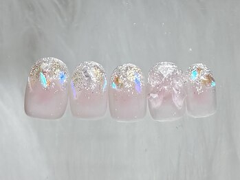 ネイルメゾン 渋谷店(NAIL MAISON)/チークストーンラメグラ¥7500
