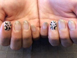 金箔×レオパード