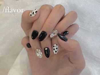 スラッシュフレーバー(/flavor)/モノトーン韓国ネイル♪