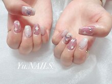 ユーネイルズ 恵比寿(Yu.NAILS.)/キラキラ韓国ネイル◎ハート