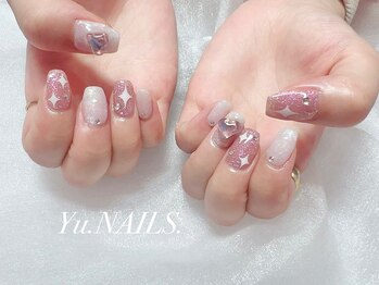 ユーネイルズ 恵比寿(Yu.NAILS.)/キラキラ韓国ネイル◎ハート