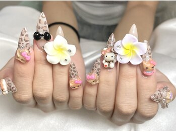 アヤメネイル/ハイビスカス