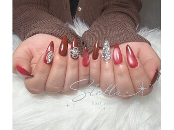 ステラネイル 渋谷(Stella nail)の写真/うるつや美フォルムで指先まで盛れる！スカルプ・長さだしで憧れのワンホンネイルを実現♪