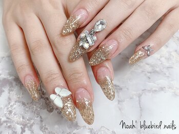 ノアブルーバードネイルズ(Noah' bluebird .nails)/ラメグラデ・スカルプチュア
