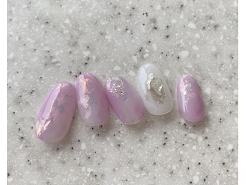 ピンクオーロラネイル