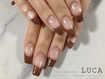 ネイルアトリエルカ(nail atelier LUCA)/R-26 フラッシュ×ブラウン