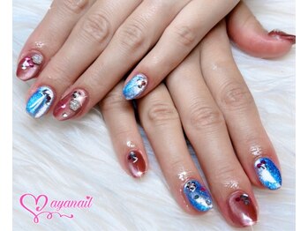 アヤネイル(ayanail)/２色マグネットアートネイル！！