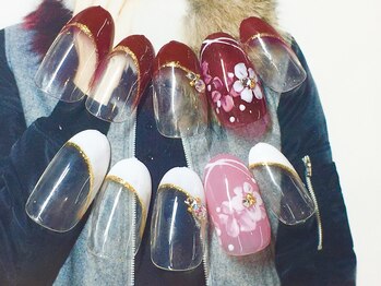 ネイルサロン キャンディネイル(Candy Nail)/お花ネイル by横山