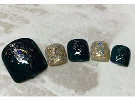 フットネイル　グリーン　大人