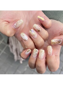 グラマラス アンジェアイ 荻窪店(glamourous ange eye)/ホワイトニュアンスネイル