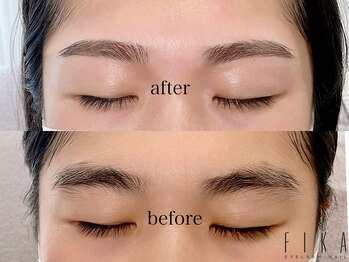 まつ毛エクステアンドネイル フィーカ 新松戸(FIKA)/美眉スタイリング(WAX脱毛含む)