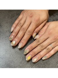 パイナップルアートネイル