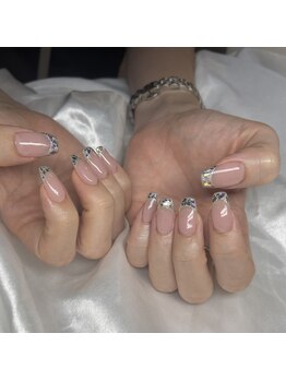 Mネイルアンドカフェ シェレステ/glass french