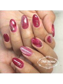 ワインカラーネイル