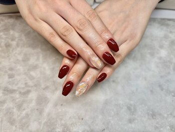 ネイル アイラッシュ 彩 熊谷店/オーロラ埋めつくしネイル