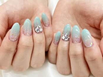 サンネイルズ(sun nails)/2本アート　オプションストーン