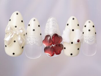 ジェミーネイル シンジュク(Jemiy nail shinjuku)/ドットクローバー羽¥10480
