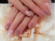 アイリッシュネイル 久屋大通店(Irish Nail)/シェル×グレージュ