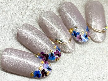 チェリーズネイル(Cherrys Nail)/春 マグネット 押し花ネイル