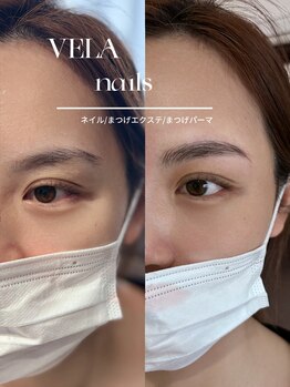 ベラネイルズ 川口(VELA nails)/眉毛パーマ +wax+メイク