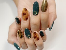 グリーン×べっ甲☆