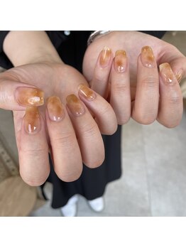 プチナノ(petitnano)/ワンカラーもやもや塗りネイル