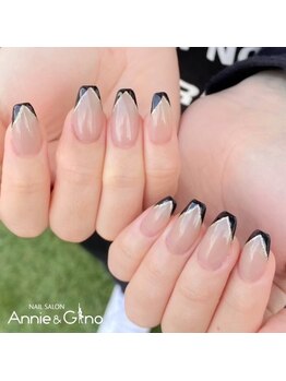 ネイルサロン アニーアンドジーノ シド(NAIL SALON Annie&Gino shido)/大人っぽV字フレンチ