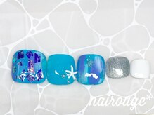 ネイル―ジュ 札幌大通店(nairouge*)/フット♪ガラスマーブルネイル♪