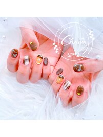 バレンタインネイル