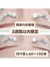 【3週間以内再来の方限定】フラットラッシュ 60本～100本まで付け足し ¥5000