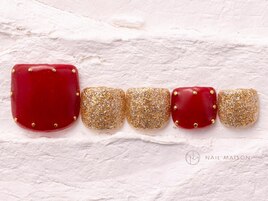 ゴールドスタッズボルドー￥7500