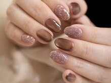 ネイルサロン モネ(Monet)/ブラウンマグ＋フラッシュ