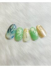 青インク彩度高めデザイン