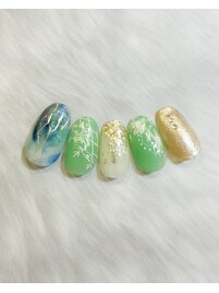 青インク彩度高めデザイン