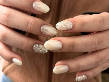 ネリネ 天神(nerine)/ホワイト/ヌーディー/大人上品