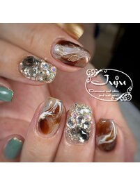 カフェラテネイル　ニュアンス