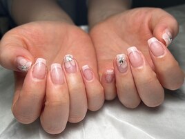 【定額】フラワーフレンチネイル