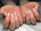 【定額】フラワーフレンチネイル