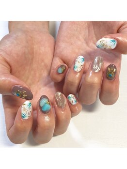 テラックス/ブラウン ターコイズ