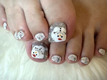 アミュリー ネイル アトリエ(Amury nail atelier)/スノーマン クリスマス オーロラ